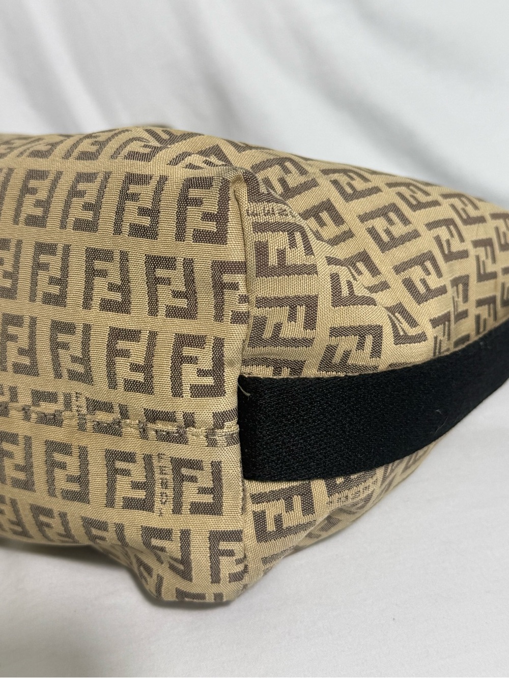 Fendi Brown Zucchino Canvas Messenger Bag FF Logo Crossbody Vintage - Picture 6 of 14